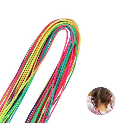 30 Stück Haarzöpfe bunte Haarwickelschnur, Bunte Dreadlock Haarseile Haarsträhnen Mädchen Regenbogen-Flecht-Haargummi DIY-Pferdeschwanz-Zöpfe Haar-Styling-Zubehör für Frauen Mädchen