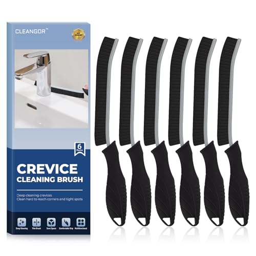 Cleangor Fugenbürste, Hartborsten Ecken Reinigungsbürste, Fugenreinigungsbürste, Crevice Cleaning Brush, Eckreinigungsbürste Für Bad, Dusche, Küche, Toilette, Waschbecken, Fliesen