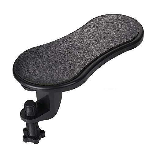 Yizhet Arm Handgelenkauflage 180°Verstellbare Armauflage Schreibtisch Extende, Ergonomisch Computer Armlehne, Armauflage Schreibtisch Einstellbar für Büro und Spiele (Schwarz)