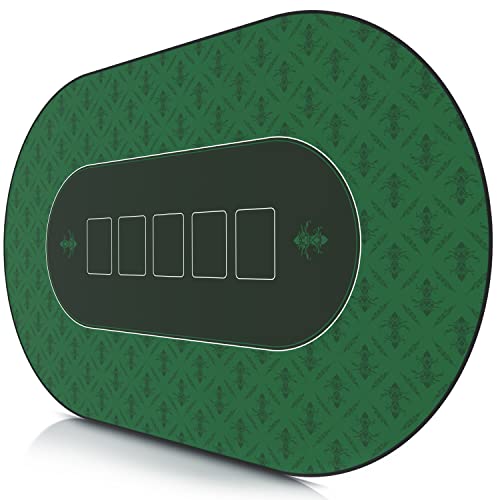 CSL - XXL Deluxe Pokermatte 1000x600mm - XXL Poker Unterlage Pokertisch mit Motiv - Tischunterlage Large Size - Pokertischauflage Green