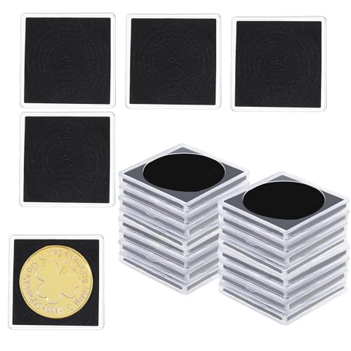 20 Stück Münzhüllen Verstellbare Münzen Hüllen Münzen Sammelalbum Coin Cases Holder 20/25/30/35/40mm Münzhalter Acryl-Münzsammelhüllen Münzhüllen Münzkapseln für Sammler