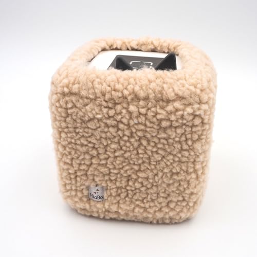 Milaboo® hochwertiger Teddybezug für Toniebox – Handgefertigt in Deutschland, mit weichem Teddystoff, Schutzhülle und kinderleichte Handhabung (beige)