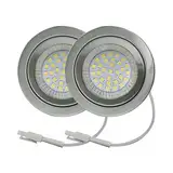 eufeifeiegds 2-teilige Dunstabzugshaubenbirne, LED, 2,5 W, 220–240 V, for 60 mm Loch, Küche, Unterschrankbeleuchtung, Schrankbeleuchtung, entspricht 20 W Halogenbirne wefeiegds(Warm White 3000K)