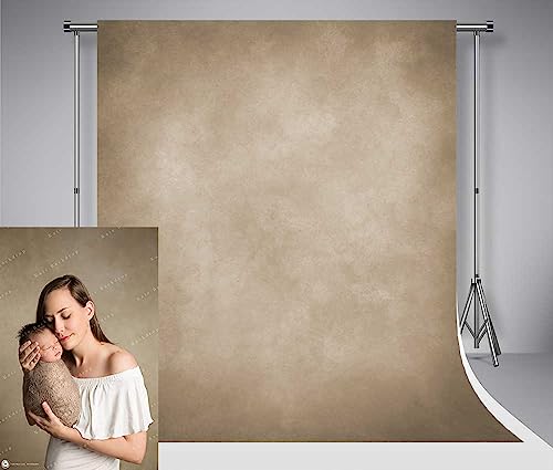 Kate Foto Hintergrund Hellbraun 1,5x2,2m/ 5x7ft Fotohintergrund Mikrofaser Foto Kulisse für Fotografie Verschwommene abstrakte antiken Hintergrund