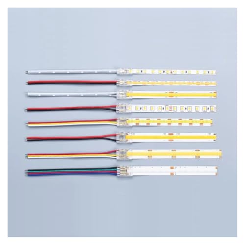 QMKADFQXF Led Light Strip Wire Connectors 2 3 4 Pin Connection Solderless 5 8 10mm LED Strip Connector with Wire(YXK-8MM)