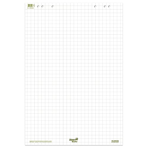 Staufen Green Flip Chart - 68 x 99cm, kariert, 20 Blatt, premiumweißes 80g/m² Recyclingpapier, 5 Stück