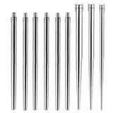 GXGM 9 Pcs Piercing Taper Insertion Chirurgenstahl 14G 16G 18G für Ohr/Nase/Lippe/Bauch/Nippel/Zunge Piercing Tool Body Stretching Piercings Kit Assistant Tool