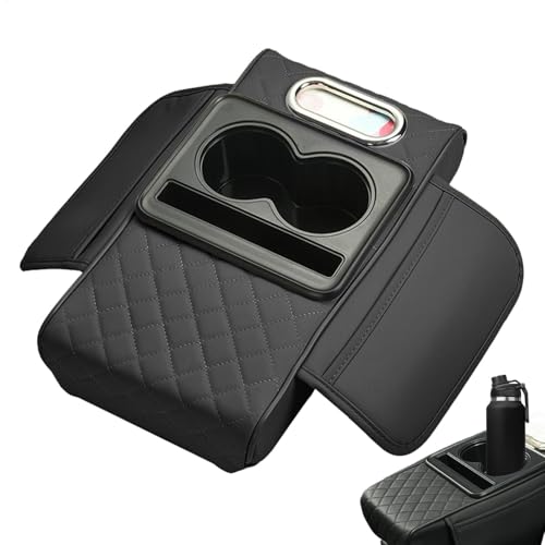 Mittelkonsolen-Abdeckung, Auto-Armlehnen-Kissen, Konsolen-Schutzabdeckung, Armlehnenbox-Abdeckung, Autotelefonhalter, Armlehnen-Getränkehalter, multifunktionale Konsolenabdeckung, Auto-Innenzubehör, K