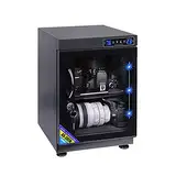 Trockenschrank-Kamera-Entfeuchtungsschrank, verstellbares Regal, LED-Licht, patentierte Entfeuchtung, Haushalts-Silent-Kamera-Objektiv feuchtigkeitsbeständige Box/Black / 29x32.1x40.5cm