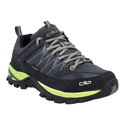 CMP Herren Rigel Low Shoes WP Trekking-Schuhe, Antracite-Limegreen, 44 EU