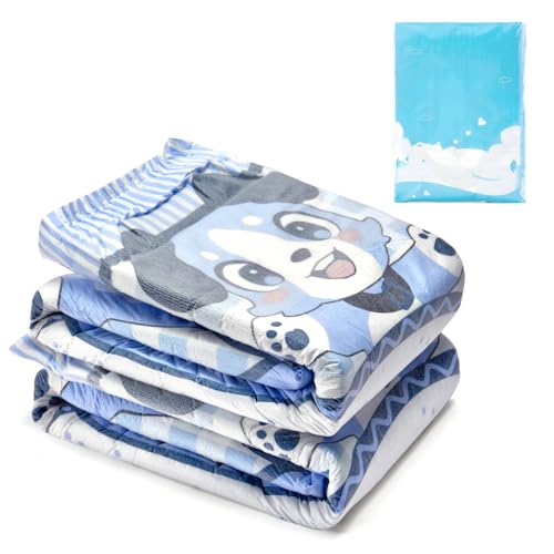 LittleForBig Verstellbare Klettverschluss Erwachsenen Bedruckte Rückenwindel aus Stoff 2 Stücke - Little Blue BabyFur (X-Large 121-142 cm)