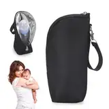 VAEIORP Baby-Flaschenwärmer Tasche, Flaschenwärmer Tasche, tragbare Baby-Flaschenwärmer Tasche, Universal-Baby-Flaschenwärmer Tasche mit Lanyard (schwarz)