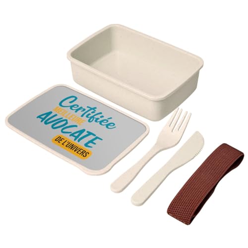 Fabulous Lunch Box Lunchbox mit Besteck, Grau, zertifiziert für beste Rechtsanwältin des Universums Rechtsanwalt Gerechtigkeit Gerichtsanwalt Tribunal, 700 ml