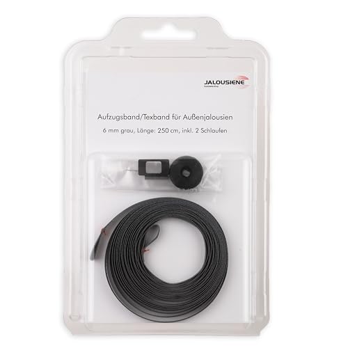 Jalousie Warema Reparatur Set inklusive Texband, Endgummi und Texbandhalter (Grau 250cm)