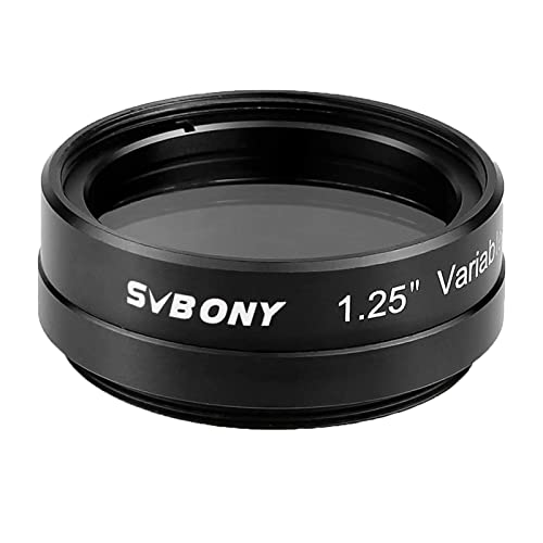 Svbony SV128 Variabler Polarisationsfilter 1.25", Teleskopfilter Metallrand Optische Glaslinse, Erhöht den Kontrast Beseitigt Blendungen, für Beobachten Mond Venus Helle Doppelsterne Planeten