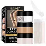 Tattoo Concealer Für Körper,Wasserdicht Tattoo Cover Hohe Abdeckung Concealer,Lang Anhaltend Body Concealer Primer Makeup,Scar Concealer,Muttermal Pigmentflecken