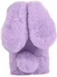Tivenfezk Nadoli Hase Pelz Hülle für Samsung Galaxy A55 5G,3D Kaninchen Ohr Case Warme Flauschige Plüsch Schutzhülle Handy Schale Tasche Soft Bunny Cover