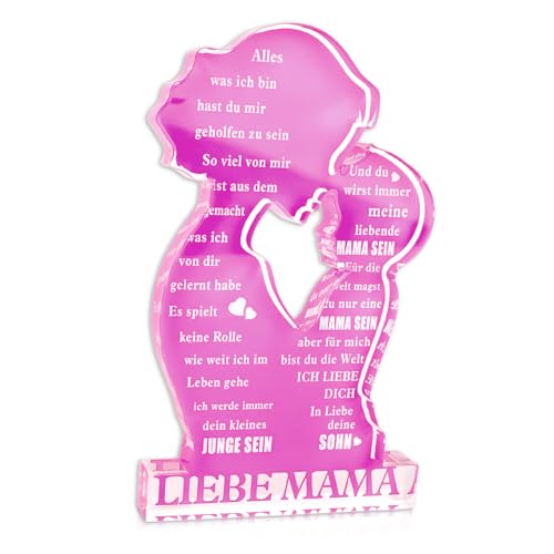 Ideen Bester Mama Geschenk Geburtstag, Liebe Ma ma Acryl Heimat Dekoration, Muttertagsgeschenke für Mama von Sohn, Weihnachten Mutter Sohn Geschenk