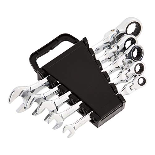 Amazon Basics Flexibles Ratschenschlüssel-Set, metrisch, 5-teilig