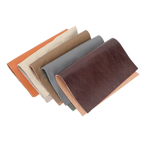 HAPINARY 5st Handwerk Herstellung Von Leder Stoff Handwerkliche Herstellung Von Leder Dekoratives Leder Handwerkliches Leder Lederflecken Lederstoffe Leder Für Brieftaschen Echtes Leder