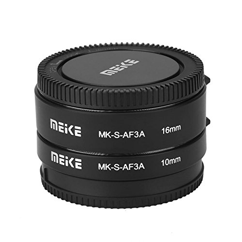 Lazmin Adapterring für Kameraobjektiv, Automatischer Autofokus 10mm 16mm Makro-Verlängerungsrohr-Set für Sony E-Mount Kamera