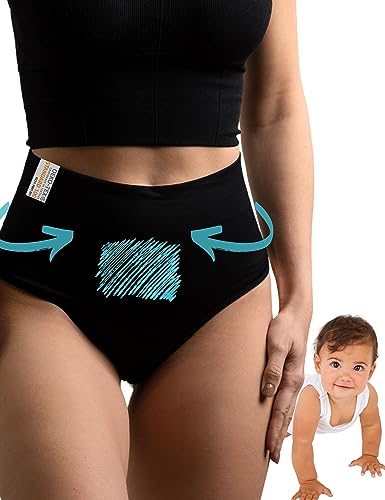 Mrs. Mum Kaiserschnitt Unterhose - 1 STK I ÖkoTex I High Waist I Bauchweg & figurformend I Postpartum Slips I Made in EU I waschbar I Wochenbett Unterwäsche