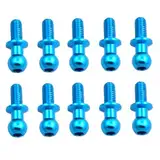 Cndiyald M3 Metall Hex -Kugel Kopfschrauben mit TT01 TT02 D5 1/10 RC -Driftauto -Ersatzteile 10pcs Blau Dämpfungsstange kompatibel