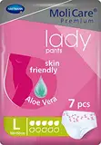 MoliCare Premium lady pants, Diskrete Anwendung bei Inkontinenz speziell für Frauen, Aloe Vera, 5 Tropfen, Gr. L, 1x7 Stück