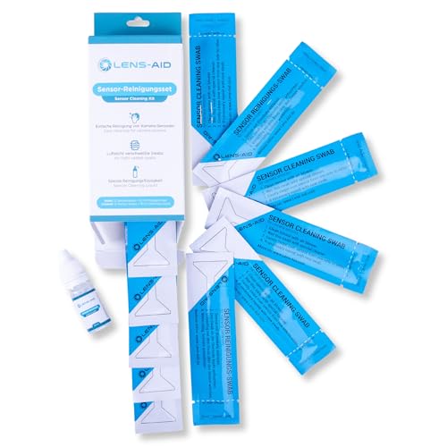 Lens-Aid Sensor Reinigungsset mit Swabs und Flüssig-Reiniger für Vollformat Kameras: 12x Mikrofaser Swab 24 mm einzeln verpackt inkl. Liquid