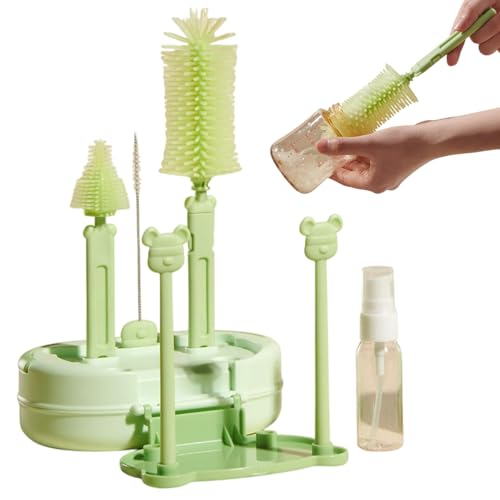 usefulbeauty Babyflaschen Reinigungsset - Silikon Reise Flaschenbürsten Set Mit Aufbewahrungsbox,Sauger Strohhalm Reinigungswerkzeug Für Trinkflaschen Lebensmittelbehälter Gläser