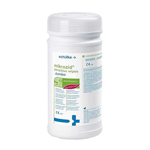 Schülke Mikrozid® Sensitive Wipes Jumbo Desinfektionstücher 200 Stück | Reinigungstücher zum desinfizieren von Medizinprodukten und Oberflächen | gebrauchsfertig ohne Alkohol | für sensible Produkte