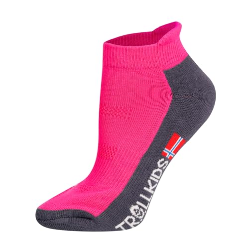 Trollkids Kinder niedrige Wandersocken Trekking Socken, Mittelblau, Größe 35-38