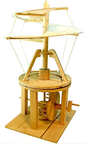 Fun Trading 4118 Holzbausatz Leonardo Da Vinci Helikopter, braun