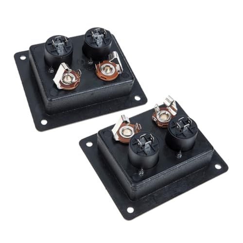 HIAKDOFT 2 Stück Box Lautsprecher Hintere Verdrahtungsplatine Lautsprecher Subwoofer Anschlüsse Quadratische Anschlüsse Lautsprecheranschlüsse Quadratische Anschlüsse Binding Post