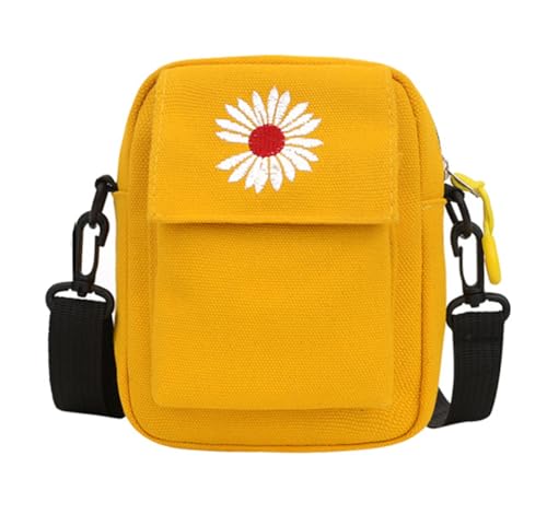 Zwenjuan Canvas Tasche,Damen Schultertasche Handtasche Umhängetasche weiblich, Kreuz-Schultertaschen Damen Handtasche Körperhandtaschen für Damen, Umhängetaschen (gelb)