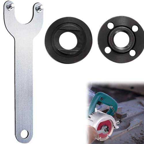 Winkelschleifer Zubehör,Schraubenschlüssel Metall Kontermutter,Schleifer Winkelschlüssel,Winkelschleifer-Adapter,Winkelschleiferschlüssel aus Metall mit 2 Muttern,Winkelschleifer-Schraubenschlüssel