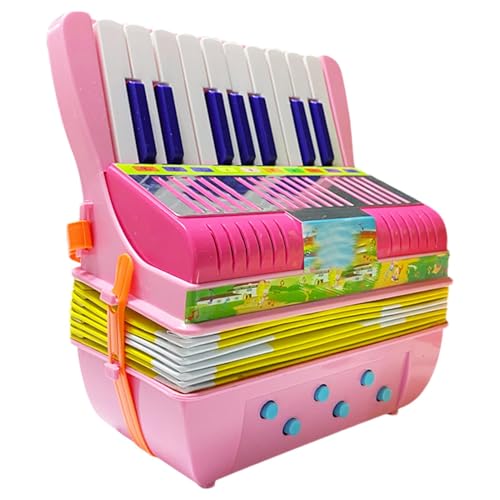 Kinder-Akkordeon-Musikinstrumente, kleines Akkordeon-Spielzeug, 6-Bass- -Akkordeon, leichtes Lernspielzeug, niedliches Vorschul-Musikinstrument für Anfänger und Kinder