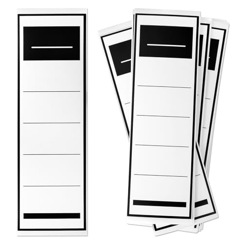 100 Stück 19×6 cm Ordnerrücken Selbstklebend, Ordner Etiketten Selbstklebend, Ordner Rückenschilder Selbstklebend, Ordner Beschriftung Selbstklebend für Büro Bibliothek Familie