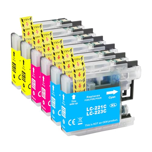 Tinnee LC223 Druckerpatronen Kompatible für Brother LC223 Brother LC-223 XL Patronen für Brother MFC J4420DW J4620DW J5320DW J5620DW J480DW J680DW J4625DW J5625DW J5720DW J880DW DCP J562DW 4120DW