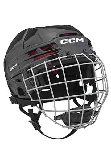 CCM Tacks 70 Helm Combo Senior, Größe:L, Farbe:Schwarz