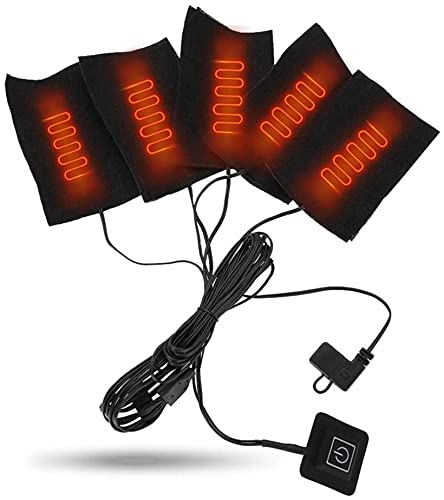 USB Heizmatte, USB Elektrische Tuch Heizung, Fünf Tragbare Wasserdichte Faltbare Heizung Pads Einstellbare Temperatur Heizelement Wärmer Werkzeug
