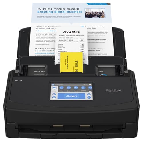 ScanSnap iX1600 Desktop Dokumentenscanner Schwarz - 5 GHz - Duplex, ADF, A4, WLAN, Touchscreen, USB 3.2