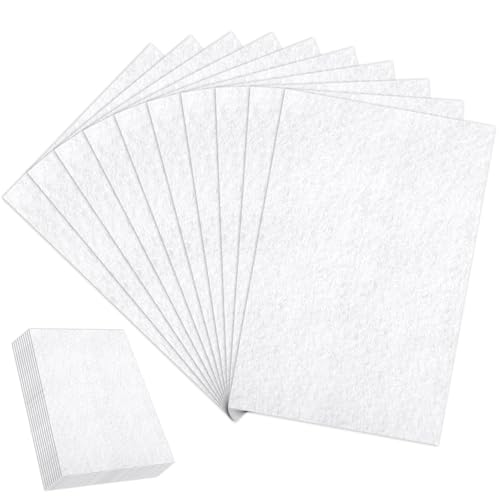 Weiße Filz Blätter, 10 Stück Filz Blätter Zum Basteln Weiße Filz Gewebe Blätter Steife Handwerks-Hobby-Filz Platten Dicke Weiche Woll Filz Blätter Für Heimwerker Kunst Und Näh Projekte Bastel Bedarf