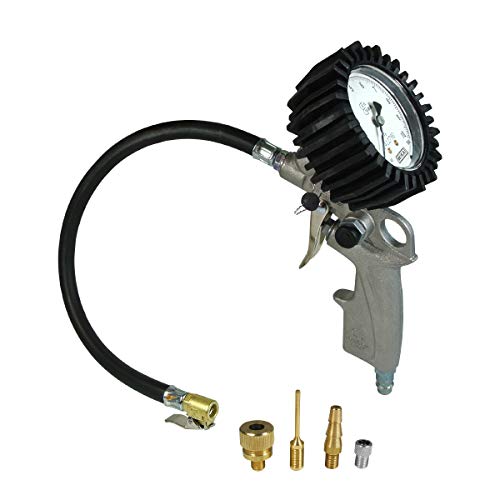 DF DF11046 Reifenfüller geeicht: Reifenfüllgerät, Momentstecker, 4er Adapter-Set