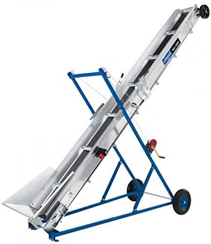 Scheppach Förderband Muli 4500 Fördertechnik Transportband mit 4500mm Förderlänge | 250mm Förderbandbreite | Bandgeschwindigkeit 0,8 m/s | Leistung 1100W | Auswurfhöhe 3400mm bei 45° | 230V Anschluss