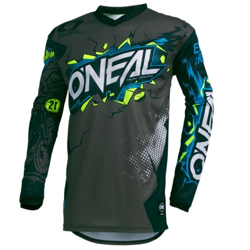 O'NEAL Unisex Kinder Mountainbike Jersey Langarm-Shirt, Grau, S