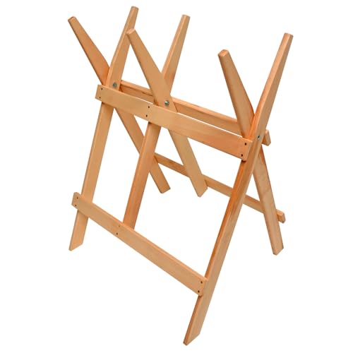 DEMA Sägebock Buche 660x550x800 – Robuster Holzsägebock aus Buchenholz, stabiler Sägebock für Heimwerker und Profis