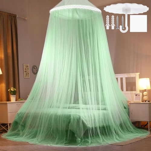 CINGHIA Mosquito Netz Bett,60×250×1100cm Moskitonetz Bett für Doppelbetten Einzelbett,Feinmaschiges Betthimmel,Insektenschutz Mückennetz Bett Reise,Himmel für Bett für Zuhause und Indoor Outdoo