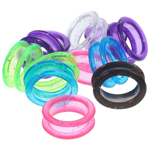 12Pcs Silikonschere Fingerringe Schergriffe Einsätze Ringschere Zubehör für Haustierhaarschnitte