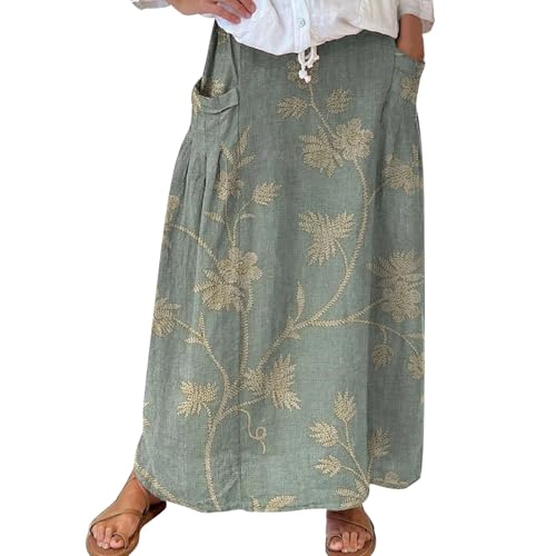 Meine Monatsabrechnung Einsehen Midi Rock Damen Damenrock Aus Leinen Mit Und Blumenmuster Im -Stil Jeansrock Fransen Blitzangebote des Tages Aktuell